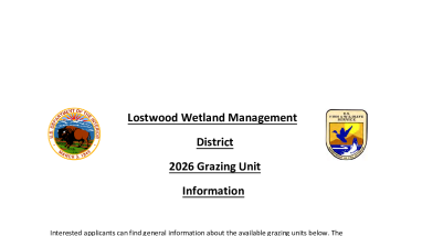 Lostwood WMD Grazing Unit Information 2026
