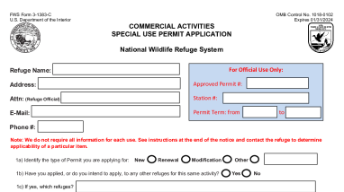 Special Use Permit 1383C – Commercial Activities