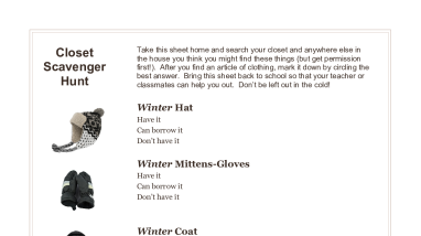 Closet Scavenger Hunt