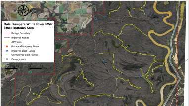 Ethel Bottoms Aerial Map