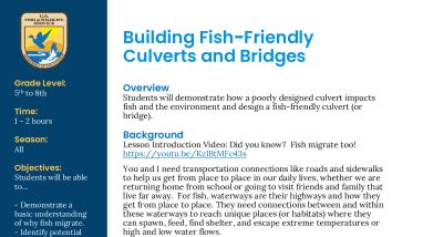 Fish Need to Move! Fish Migration Lesson