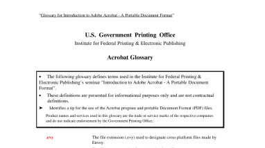 GPO Acrobat Glossary