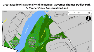 Great Meadows National Wildlife Refuge Billerica Unit Trail Map
