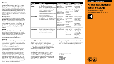 Pahranagat Hunting and Fishing Regulations