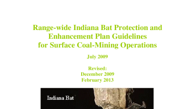 Range-wide Indiana Bat Protection and Enhancement Plan Guidelines 
