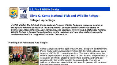 Silvio O Conte Refuge Happenings June 2023