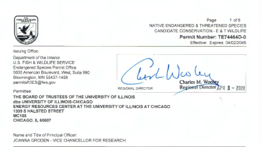 Monarch Butterfly Candidate Conservation Agreement with Assurances Permit #TE74464D-0