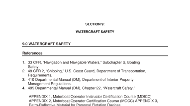 NPS Section 9.0 - WATERCRAFT SAFETY