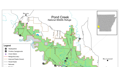 Pond Creek NWR Public Use Map 2023