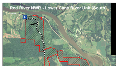 Red River NWR South Lower Cane Hunt Map