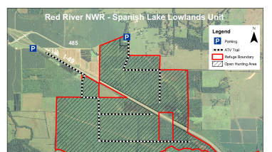 Red River NWR Spanish Lake Hunt Map