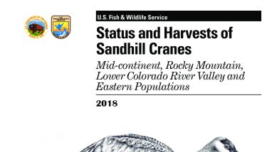 Status and Harvests of Sandhill Cranes, 2018