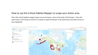 Critical Habitat Mapper instructions