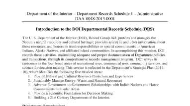 DOI Administrative Records Schedule