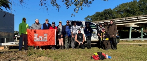 Team photo (USACE, USFWS, AL DCNR, Auburn University)