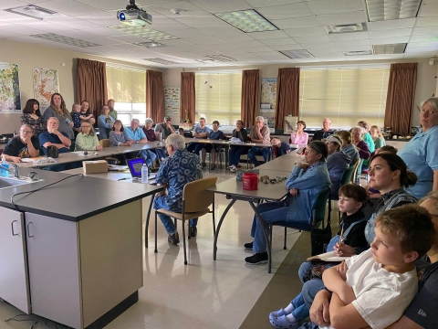 Classroom full of people