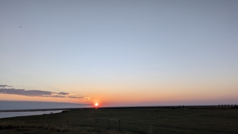 sunset on the prairie