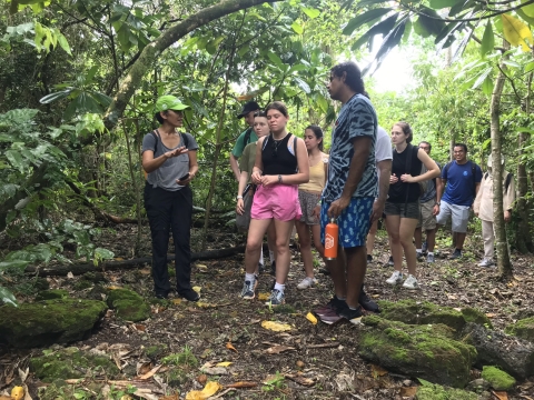 Visitors on the Latte Village Tour at Guam National Wildlife Refuge