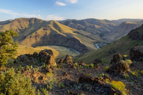 Landscape view of the Deschutes Valley and Wild and Scenic River, Bureau of Land Management