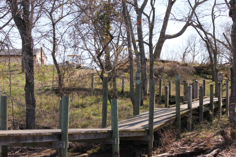 boat dock entrance in front of refuge