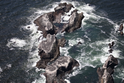 Aerial view of offshore rocks Meyers Creek Rocks