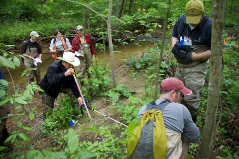 FWS employees surveying and assessing rivers and streams