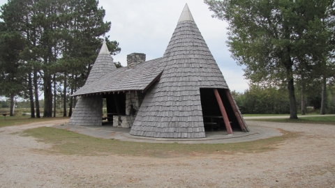 The show pool shelter in 2015.