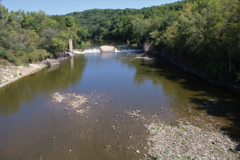 Dam on the Upper Iowa River.