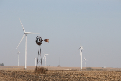 Wind turbines in northwest Indiana