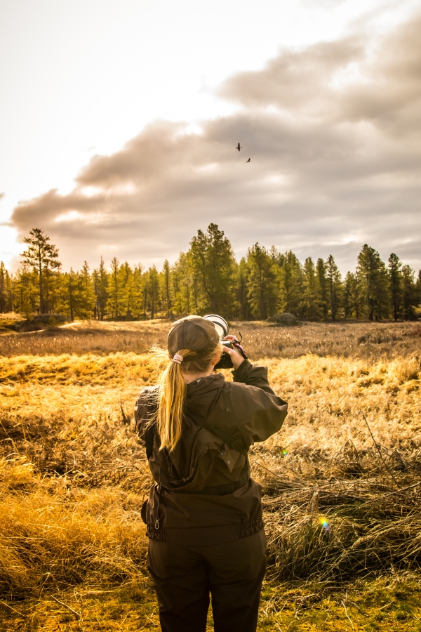 Ranger Laurel Smith taking a photo