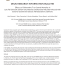 Drug Research Information Bulletin - Efficacy of Chloramine-T to Control Mortality in Late Fall Chinook Salmon Oncorhynchus tshawytscha Naturally Infected with External Columnaris Disease Flavobacterium columnare