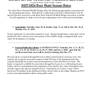 James River NWR 2025-2026 Deer hunt dates flyer