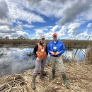 Symposium participants on field trip to Cranberry Pond on Lake Ontario in New York.