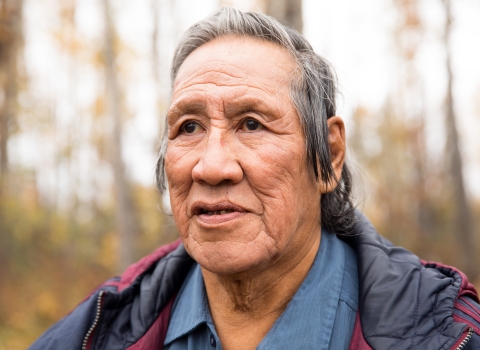 Portrait of an elderly Alaska Native man