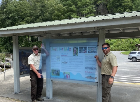 Just for kids panel at Chattahoochee Forest National Fish Hatchery