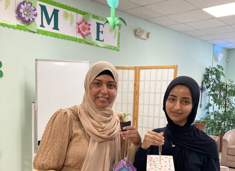 Mother and Daughter at Event in Elizabeth, NJ