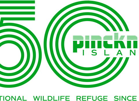 Logo for the 50th Anniversary Celebration of Pinckney Island NWR