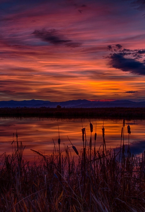 Sunset at Ninepipe National Wildlife Refuge 