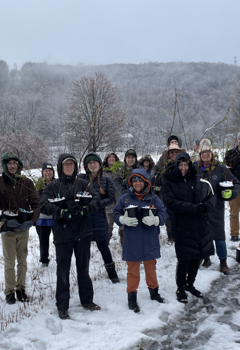 Group photo before tree planting. 