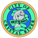 City of Crystal River Home of the Manatee Logo with manatee in center