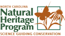 Square with a flower and butterfly silhouettes and the words "North Carolina Natural Heritage Program, Science Guiding Conservation"