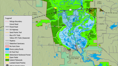 Preview of the refuge map. Part of the legend can be seen on the left.