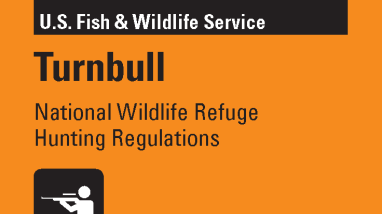 Hunt brochure cover in bright orange