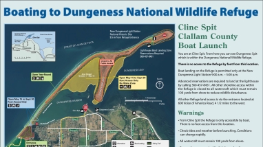 Dungeness NWR Boating Map, Cline Spit