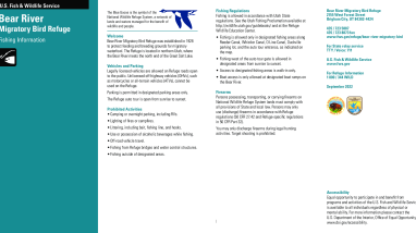 Bear River Migratory Bird Refuge Fishing Brochure