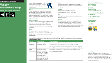 Waubay National Wildlife Refuge Hunting and Fishing Brochure