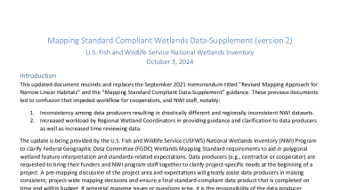 Mapping Standard Compliant Data - Supplement (version 2)