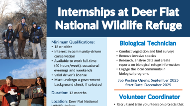 Deer Flat Internship Opportunities 2025-2026