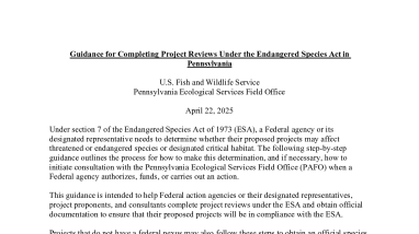 Pennsylvania Guidance for Completing Project Reviews