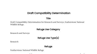 Featherstone NWR Draft CD